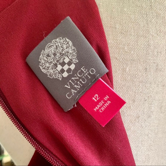 Vince Camuto Red Velvet Cocktail Dress - Picture 6 of 7